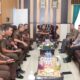 Kapolres Merangin saat berkunjung ke kantor Kejaksaan Negeri Merangin. (ist)