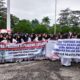 Ratusan nakes unjuk rasa di depan kantor DPRD Kabupaten Merangin. (DETAIL/Daryanto)